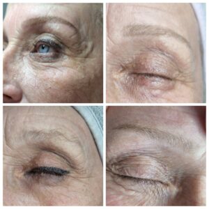 Cicatrisation maquillage sourcils poudré